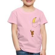 Lustiger Affe Klettert am Shirt hoch Lustiges Kinder Premium T-Shirt - rose shadow