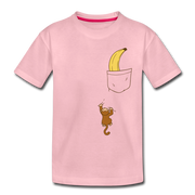 Lustiger Affe Klettert am Shirt hoch Lustiges Kinder Premium T-Shirt - rose shadow