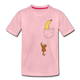 Lustiger Affe Klettert am Shirt hoch Lustiges Kinder Premium T-Shirt - rose shadow