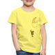 Lustiger Affe Klettert am Shirt hoch Lustiges Kinder Premium T-Shirt - yellow