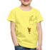 Lustiger Affe Klettert am Shirt hoch Lustiges Kinder Premium T-Shirt - yellow