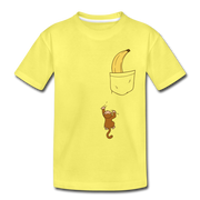 Lustiger Affe Klettert am Shirt hoch Lustiges Kinder Premium T-Shirt - yellow