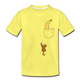 Lustiger Affe Klettert am Shirt hoch Lustiges Kinder Premium T-Shirt - yellow