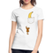 Lustiger Affe Klettert am Shirt hoch Lustiges Frauen Premium Bio T-Shirt - white