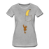 Lustiger Affe Klettert am Shirt hoch Lustiges Frauen Premium Bio T-Shirt - heather grey