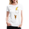 Lustiger Affe Klettert am Shirt hoch Lustiges Frauen Premium T-Shirt - white