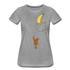 Lustiger Affe Klettert am Shirt hoch Lustiges Frauen Premium T-Shirt - heather grey