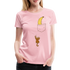 Lustiger Affe Klettert am Shirt hoch Lustiges Frauen Premium T-Shirt - rose shadow