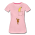 Lustiger Affe Klettert am Shirt hoch Lustiges Frauen Premium T-Shirt - rose shadow
