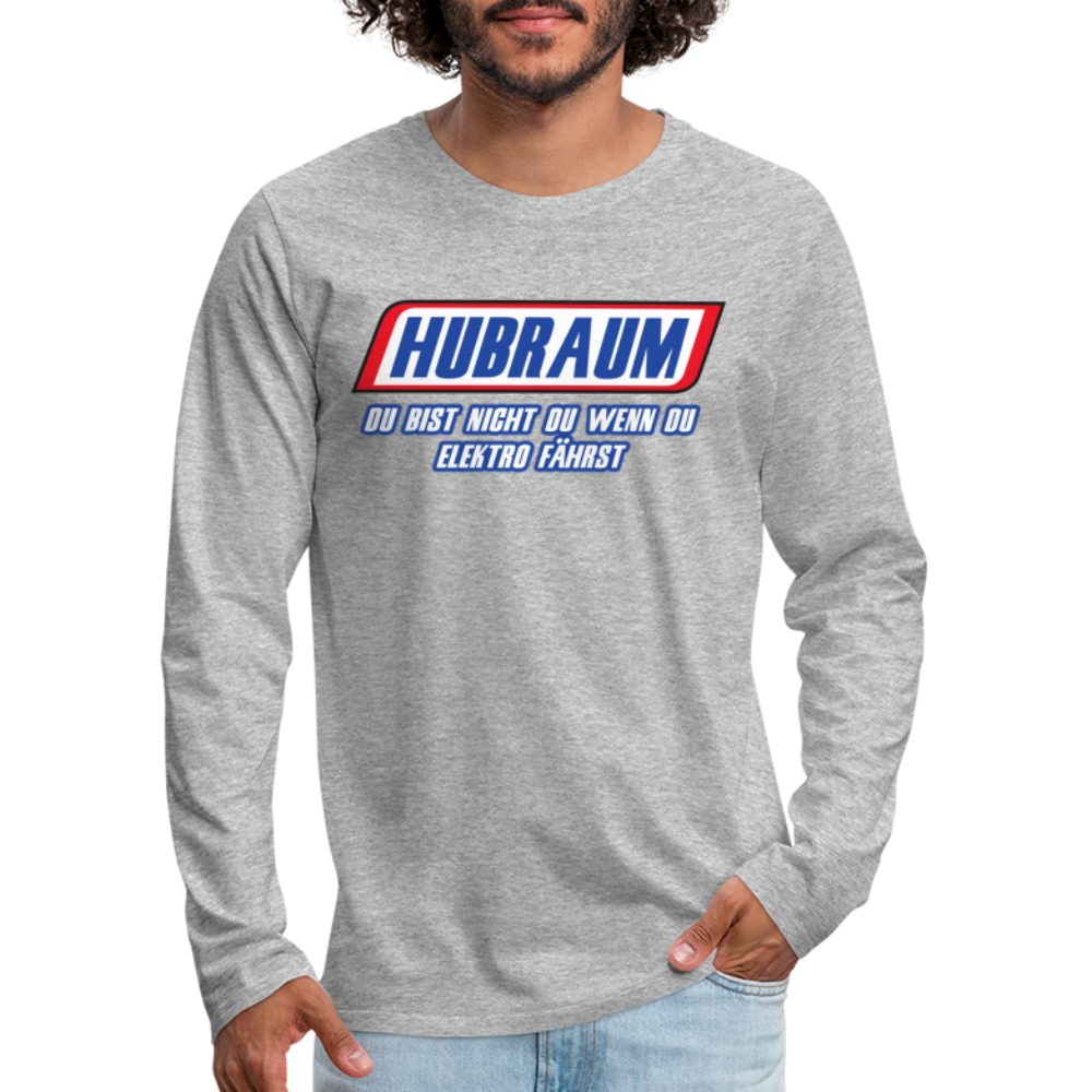 Mechaniker Hubraum du bist nicht du wenn du Elektro fährst Premium Langarmshirt - heather grey