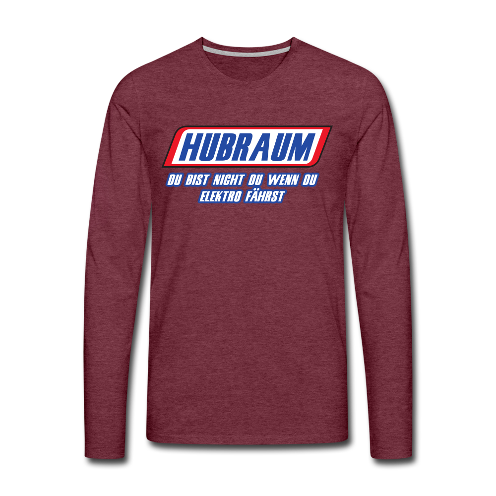 Mechaniker Hubraum du bist nicht du wenn du Elektro fährst Premium Langarmshirt - heather burgundy