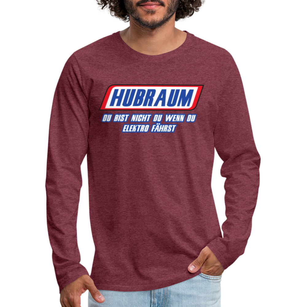 Mechaniker Hubraum du bist nicht du wenn du Elektro fährst Premium Langarmshirt - heather burgundy