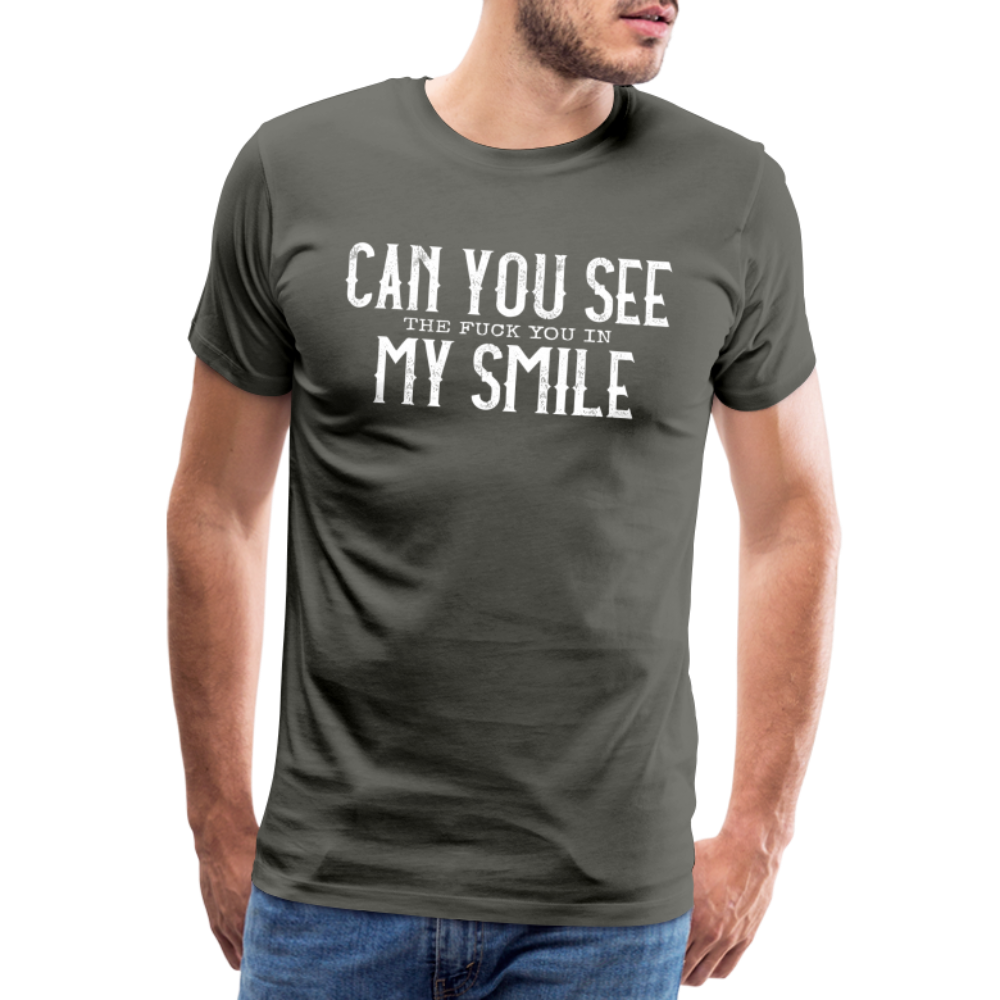 Sarkasmus Can You See The F**k You In My Smile Lustiges T-Shirt - asphalt