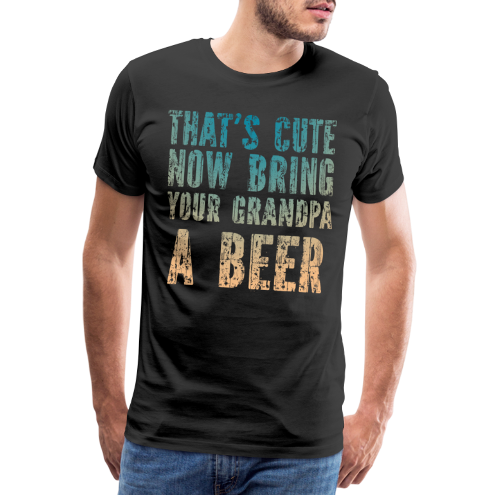 Dem Opa ein Bier bringen Lustiges T-Shirt - black