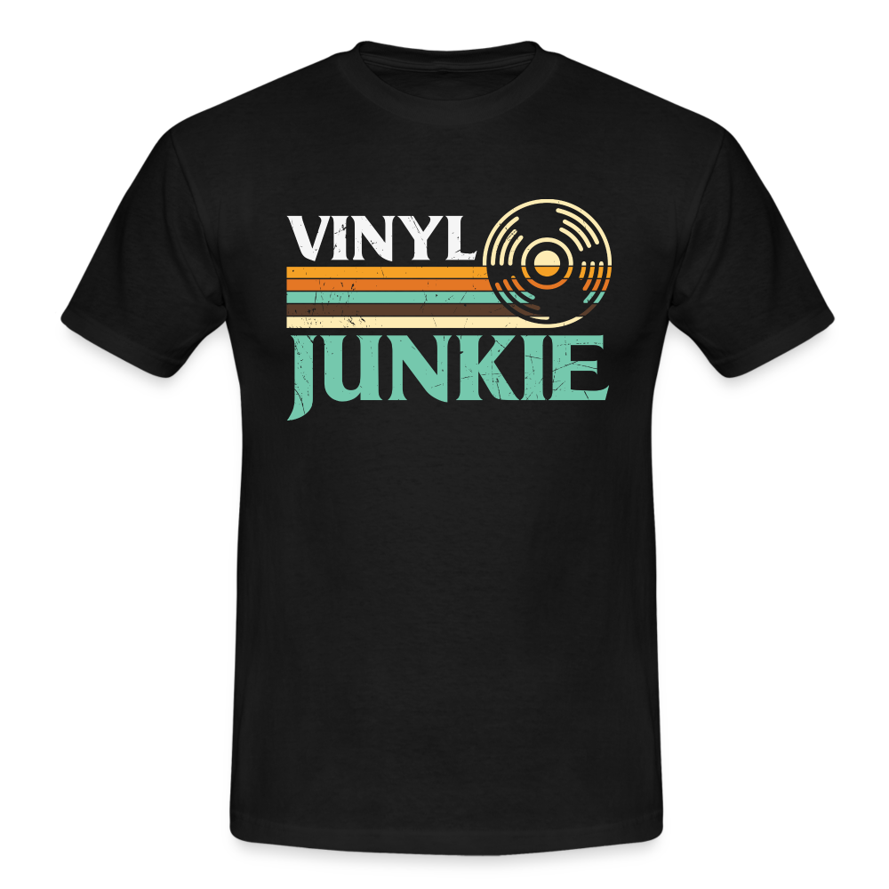 Schallplatten Fan Vinyl Vintage Retro Style T-Shirt - black