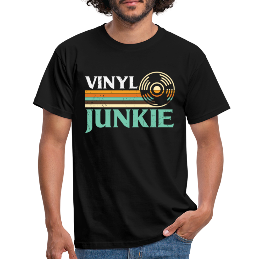 Schallplatten Fan Vinyl Vintage Retro Style T-Shirt - black