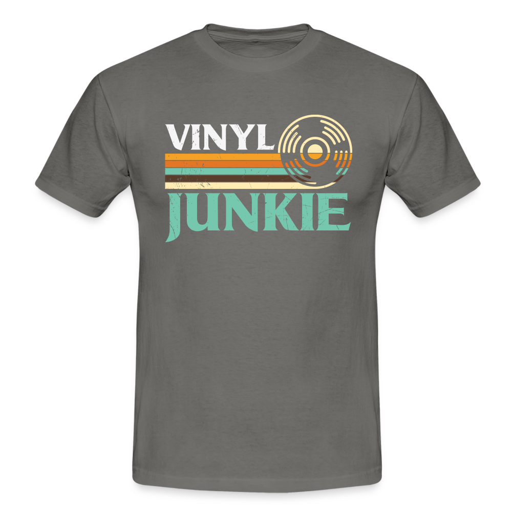 Schallplatten Fan Vinyl Vintage Retro Style T-Shirt - graphite grey