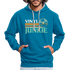 Schallplatten Fan Vinyl Vintage Retro Style Hoodie - peacock blue/heather grey