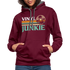 Schallplatten Fan Vinyl Vintage Retro Style Hoodie - burgundy/charcoal