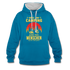 Camping Pullover Wohnmobil Camper Lustiger Hoodie - peacock blue/heather grey