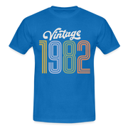 40. Geburtstag Vintage Retro Style Geboren 1982 Männer Geschenk T-Shirt - royal blue