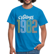 40. Geburtstag Vintage Retro Style Geboren 1982 Männer Geschenk T-Shirt - royal blue