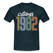 40. Geburtstag Vintage Retro Style Geboren 1982 Männer Geschenk T-Shirt - navy