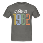 40. Geburtstag Vintage Retro Style Geboren 1982 Männer Geschenk T-Shirt - graphite grey
