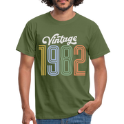 40. Geburtstag Vintage Retro Style Geboren 1982 Männer Geschenk T-Shirt - military green