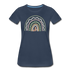 Regenbogen Herz Frauen Premium T-Shirt - navy