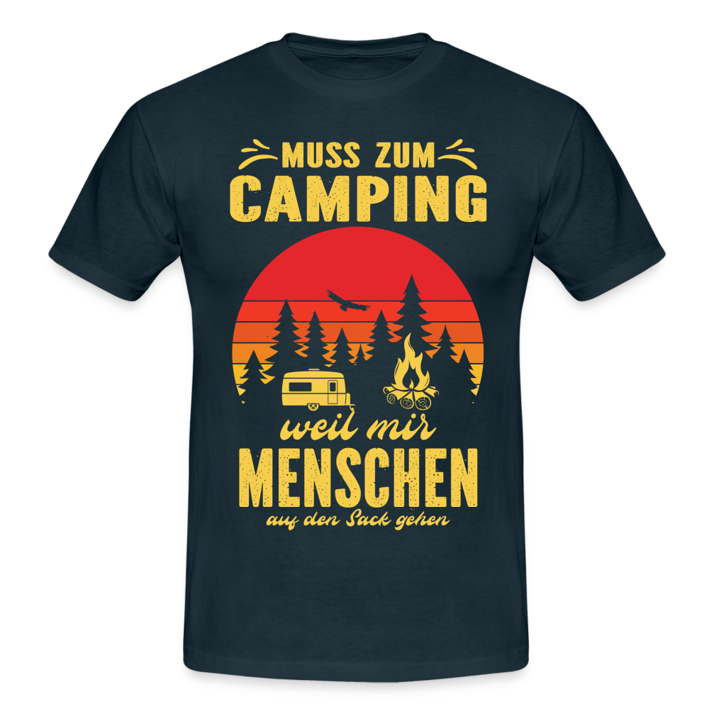 Camping Shirt Wohnmobil Camper Tee Lustiges T-Shirt - navy