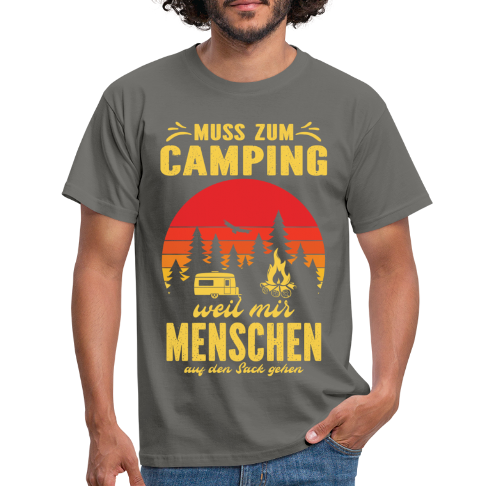 Camping Shirt Wohnmobil Camper Tee Lustiges T-Shirt - graphite grey