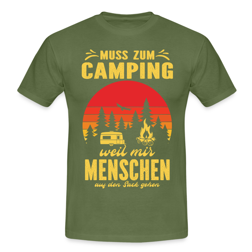 Camping Shirt Wohnmobil Camper Tee Lustiges T-Shirt - military green