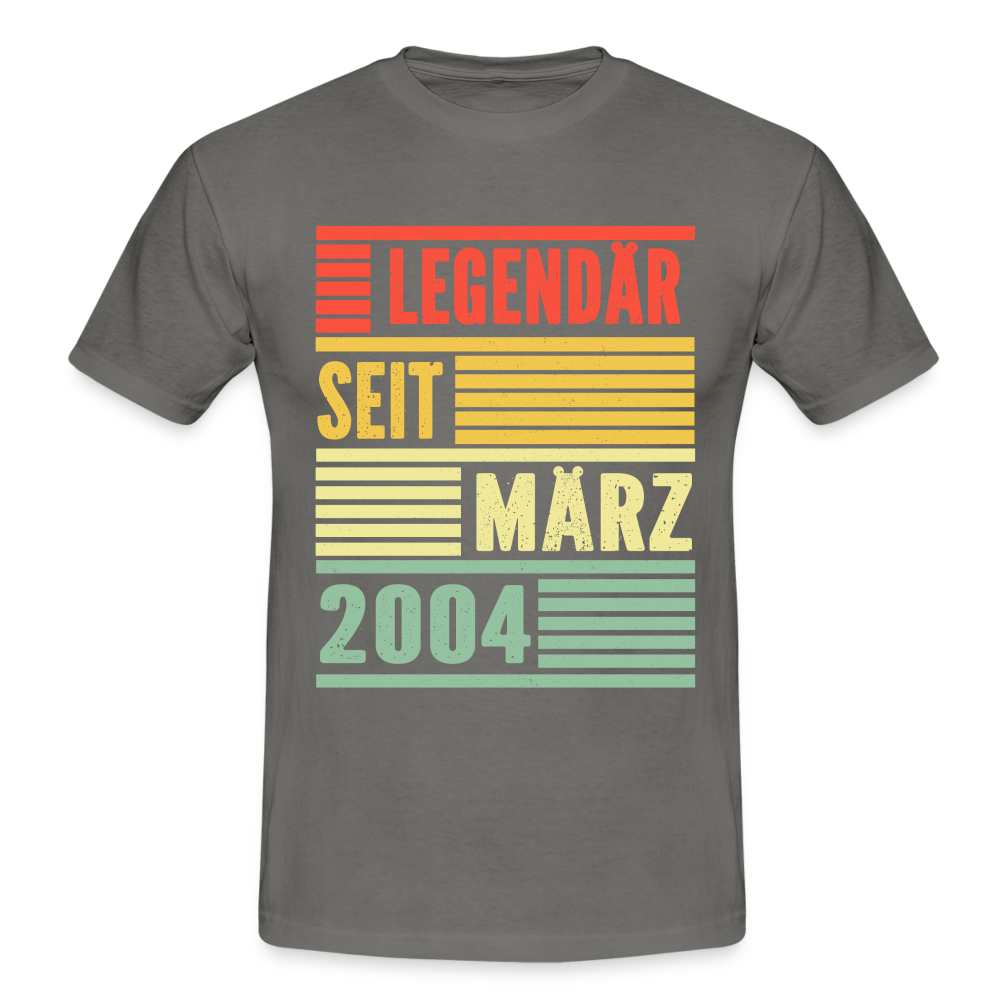 18. Geburtstag Legendär seit März 2004 Männer Geschenk T-Shirt - graphite grey