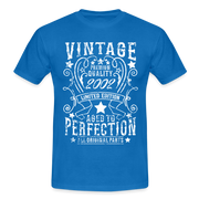 20. Geburtstag Vintage Style Geboren 2002 Männer Geschenk T-Shirt - royal blue
