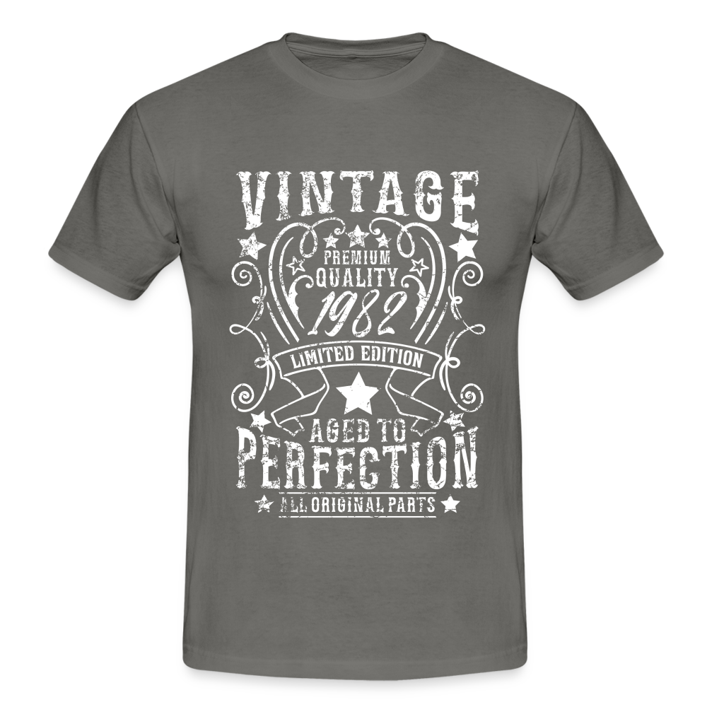 40. Geburtstag Vintage Style Geboren 1982 Männer Geschenk T-Shirt - graphite grey