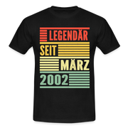 20. Geburtstag Legendär seit März 2002 Männer Geschenk T-Shirt - black