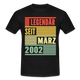 20. Geburtstag Legendär seit März 2002 Männer Geschenk T-Shirt - black