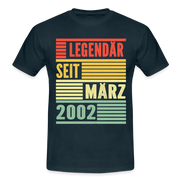 20. Geburtstag Legendär seit März 2002 Männer Geschenk T-Shirt - navy
