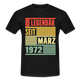 50. Geburtstag Legendär seit März 1952 Männer Geschenk T-Shirt - black