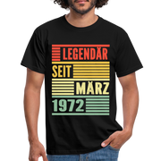 50. Geburtstag Legendär seit März 1952 Männer Geschenk T-Shirt - black