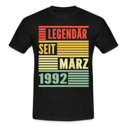 30. Geburtstag Legendär seit März 1992 Männer Geschenk T-Shirt - black