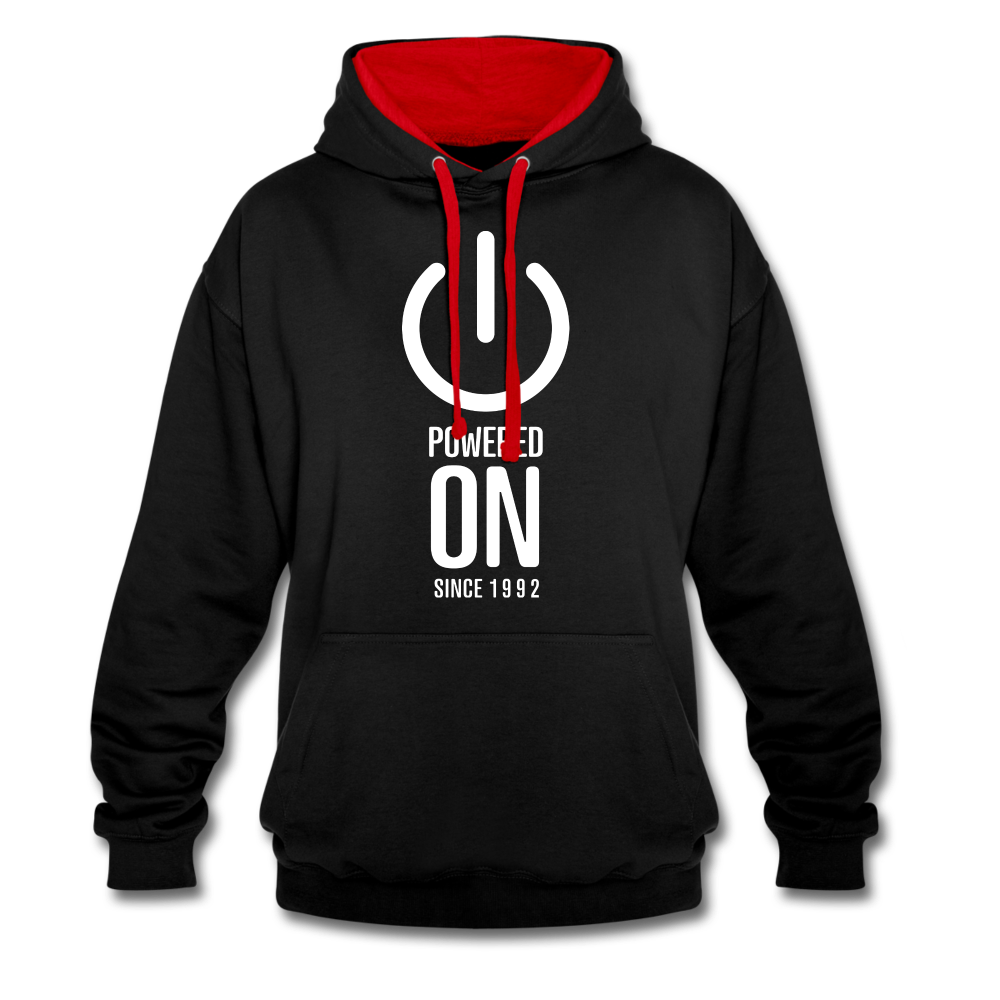 30. Geburtstag Power on since 1992 Geschenk Hoodie - black/red