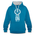 30. Geburtstag Power on since 1992 Geschenk Hoodie - peacock blue/heather grey