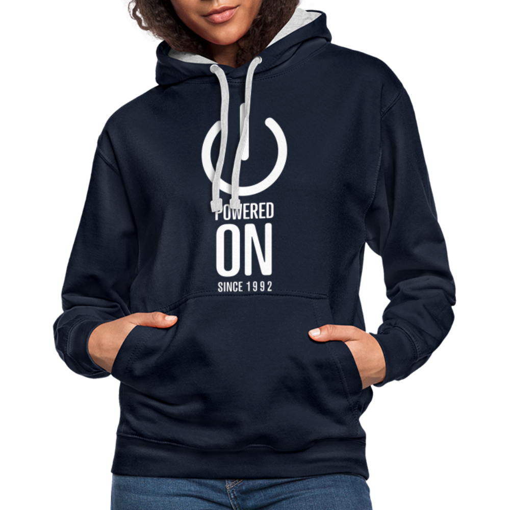 30. Geburtstag Power on since 1992 Geschenk Hoodie - navy/heather grey