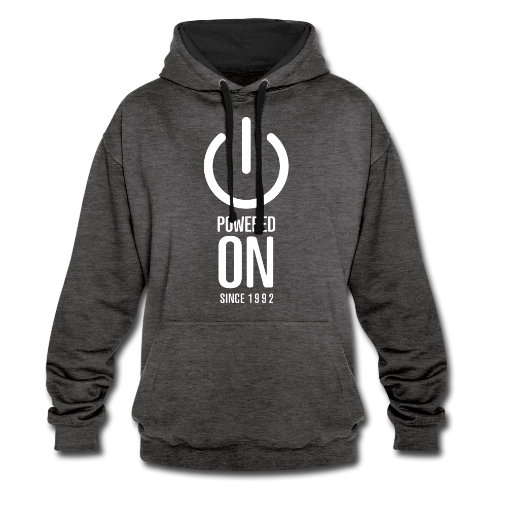 30. Geburtstag Power on since 1992 Geschenk Hoodie - charcoal/black