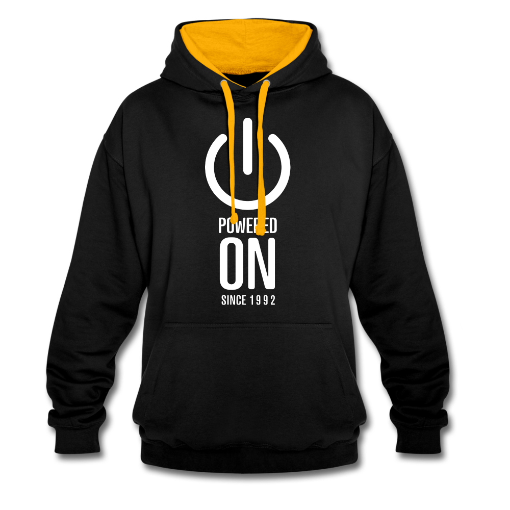 30. Geburtstag Power on since 1992 Geschenk Hoodie - black/gold