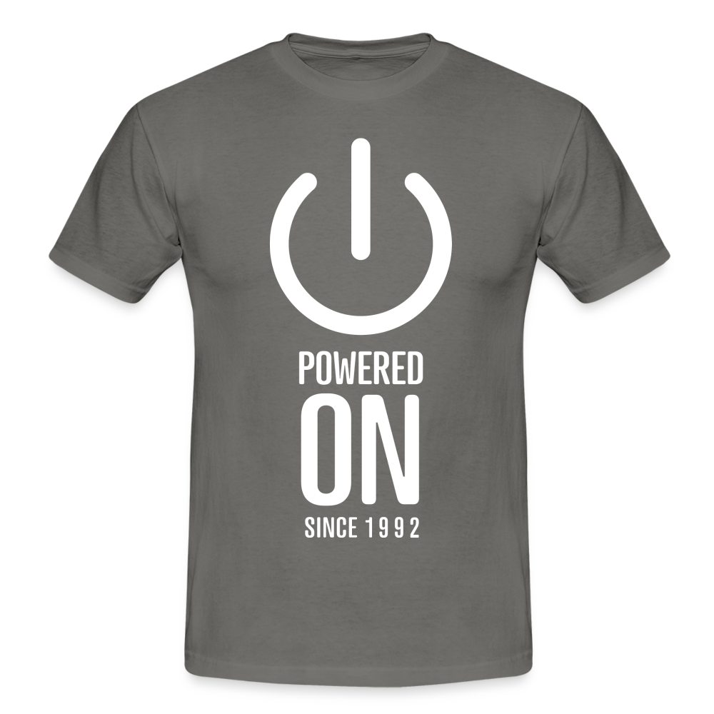 30. Geburtstag Power on since 1992 Geschenk Männer T-Shirt - graphite grey