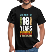 18. Geburtstag Geschenkidee Männer T-Shirt - black