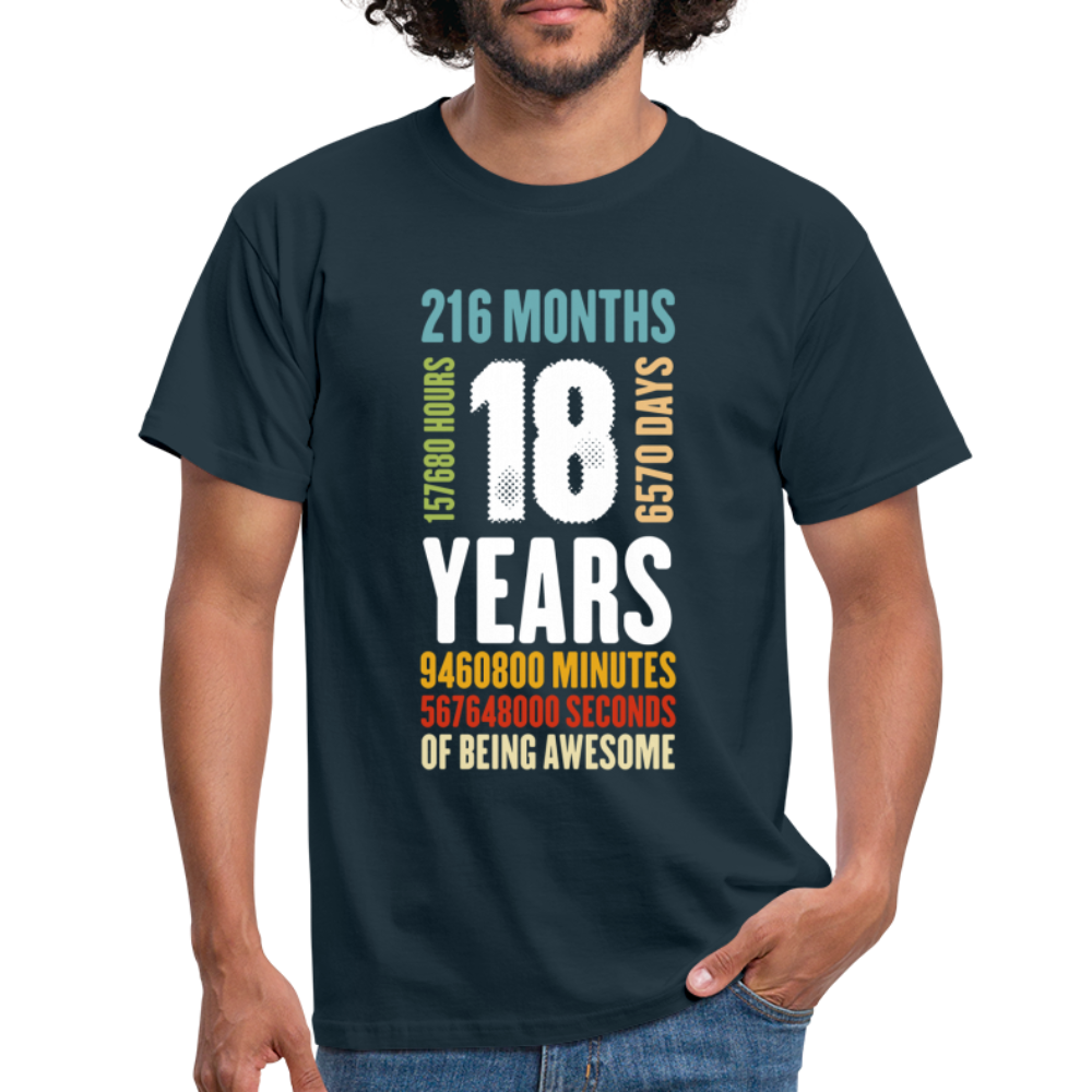 18. Geburtstag Geschenkidee Männer T-Shirt - navy